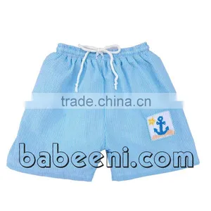 Lovely Anchor Hand Smocked Boy Swimwear thumbnail-1