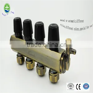6 Ports Brass Water Separator Compositive Underfloor Heating Manifolds Brass Manifolds thumbnail-2