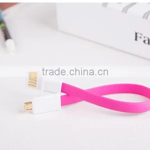 Veister 22cm Magnet Flat Noodle Micro USB Data Sync Charger Cable For Samsung and for IPhone 56 thumbnail-6
