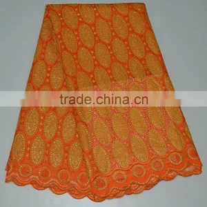 2015 Elegant African Swiss Voile Cotton Lace African Big Lace Fabrics for Evening Dress Lace thumbnail-1