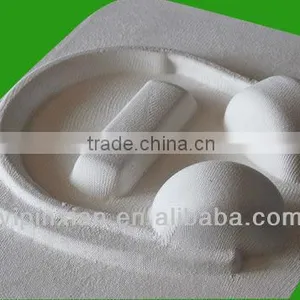 New 100% Biodegradable Protective Headphone Molded Pulp Paper Trays Packing thumbnail-2