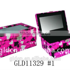 Mother Day Jewelry Box With Mirror and Lock Wholesale thumbnail-3