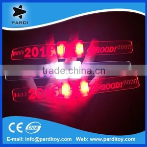 Promotional Gift Happy Led Flashing Wristbands Assorted Colors thumbnail-1