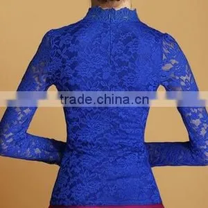 2015 Latest Design Ladies Light Blue Lace Sexy Ladies Underwear Shirt thumbnail-1