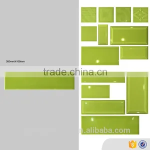 Foshan Manufactory Brick Look Ceramic Tile 10x30, Foshan Green Bathroom Wall Tiles With Good Quality thumbnail-1