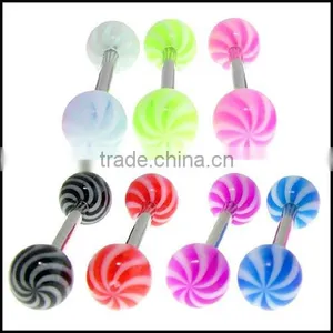 Stainless Steel Tongue Ring,Body Piercing Jewelry thumbnail-1