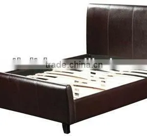 Leather Upholstered Bed W/slats-Queen thumbnail-1