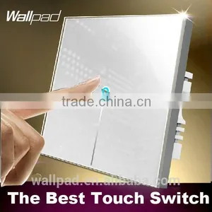 Wallpad C1 White Crystal Glass Smart Touch Screen Power Supply LED Light Control Switch 110V~250V 1 Gang 2 Way 3Way Touch Switch thumbnail-1