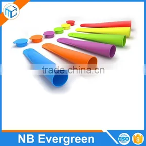 Flexible Durable Silicone Popsicle Mold Snack Cup Ice Pop Mold Ice Cream Mold With Attached Lids thumbnail-1