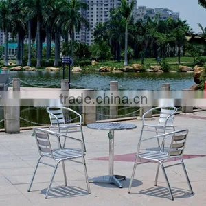 00 Outdoor Garden Aluminum Good Quality Stackable Dining Table and Chair Set YC001 YT1 thumbnail-1