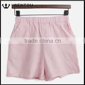 Wholesale Summer New Quick Dry Casual Cotton Elastic Waist Loose Straight Women's Board Shorts thumbnail-1