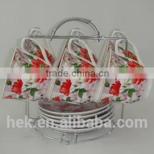 Factory Directly Sale Modern Tea Cup and Saucer Flower Color thumbnail-2