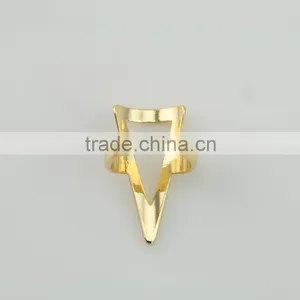 Simple Silver Metal Zinc Alloy Design Rings Jewelry With Triangle Shape thumbnail-4