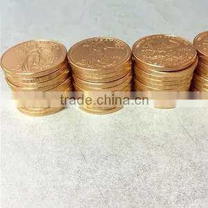 .999 Fine Gold Folk Art Style Gold Coin/high Imitation 22karat Souvenir Use Gold Coin in Stock thumbnail-4
