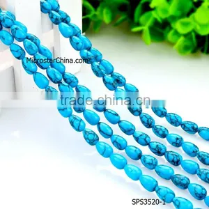 Wholesale 2016 New Fashion DIY Waterdrop 6*9mm String Turquoise Beads for Jewelry Making thumbnail-2