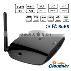 2015 4K HDD Player 2g Ram Dual WifI AC Octa Core Android 5.1 Lollipop tv Box Kodi Set Top Box thumbnail-1