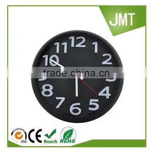 12 Inch Modern Concise Fashion 3D Digital Colorful Living Room Round Plastic Quartz Wall Clock thumbnail-1