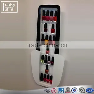 White Acrylic Nail Polish Bottle Shape Wall Mounted Nail Polish Display Shelving / Organiser thumbnail-1