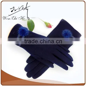 2016 Best Quality Handmade Cheap Wool Gloves With Lint thumbnail-2