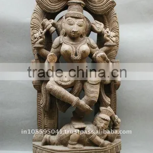 Antique Imitation Wooden Goddess Statue thumbnail-1