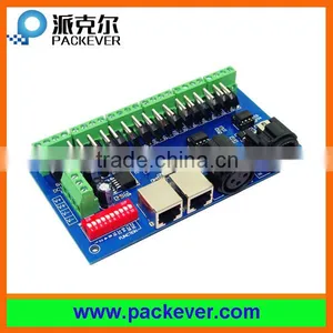 DC12V-24V RJ45 Connector 6 Groups 18 Channels RGB LED DMX512 Decoder thumbnail-1