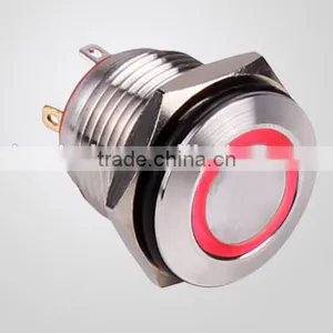 Metal Off/on 16mm Momentary Push Button Switch/Touch Switch With LED thumbnail-1