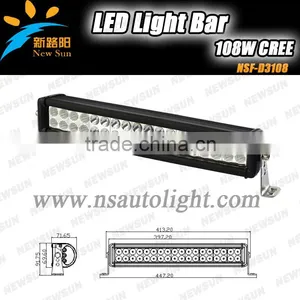Newsun Off Road J Eep 15" Inch LED Light Bar-108 Watt UTV ATV Side By Side Similar to Rigid E Series Polaris Razor RZR ATV thumbnail-1