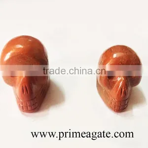 Factory Price Wholesale Red Aventurine Skull Craft thumbnail-1