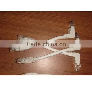 2ft CAT5e RJ45 Shielded 90 Degree Down to Straight FTP Ethernet LAN Cabl thumbnail-3