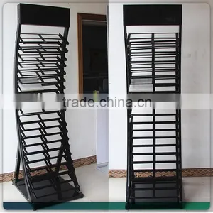 Custom Floor Metal Ceramic Tile Showroom Display Stand HSX-S0357 thumbnail-4