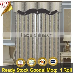 New Stripe Jacquard Window Curtain Fabric Yarn Dyed Jacquard Curtain Material Curtain Fabric thumbnail-1