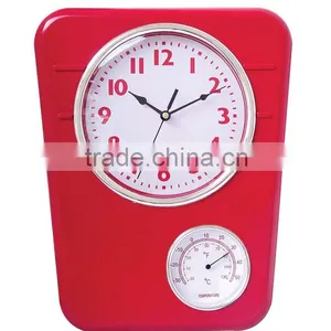 Cheap Weather Station Wall Clock With Temperature thumbnail-1