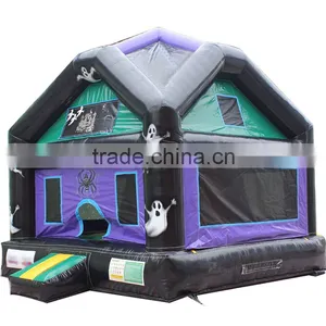 Halloween Party Inflatable Bouncere House, Hallowmas Thembe Fun City Inflatable Giant Bouncer for Rental thumbnail-2