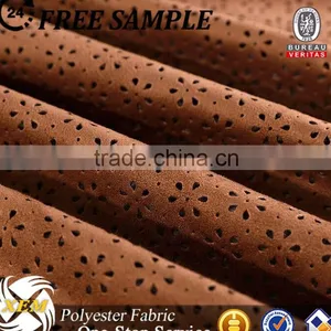 Fashion Fabric 2016 Perforated Suede Fabric Microfiber for Dress thumbnail-3