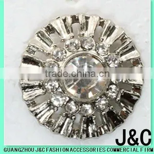 Fashion Round Rhineston Zamac Button thumbnail-1