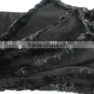 Cashmere Fur Edged Pashmina Wraps thumbnail-1
