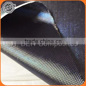 Hybrid 3K Carbon Fiber Cloth Fabric Mix Blue Metallic Yarn thumbnail-2