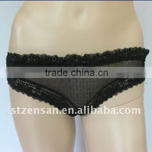 Fashion Sexy Lace Boyshort With Bows Underwear thumbnail-1