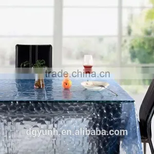 Newest Blue Design With 3D Stereoscopic Transparent PVC Tablecloth thumbnail-2