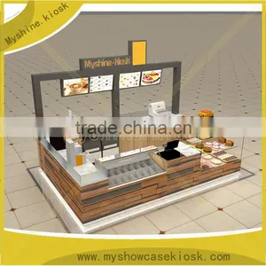 Industrial Popcorn Machine With Plywood Mall Popcorn Kiosk Coffee Kiosk Design for Sale thumbnail-3