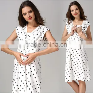 Maternity Dresses Nursing Clothes Breastfeeding Dresses for Pregnant Women thumbnail-1