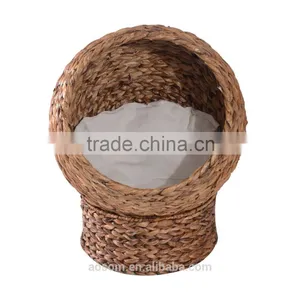 Pawhut 20" Banana-Leaf Condo Pod Elevated Cat Bed - Brown thumbnail-3