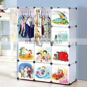 Bedroom Almirah Designs 16 Cartoon Door Large Clothes Almirah,folding Cute Children Plastic Almirah thumbnail-3