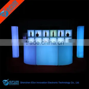 Illuminated Led Rgb Color Changing Cube Display Bar Wall Wine Bar Cabinet thumbnail-1