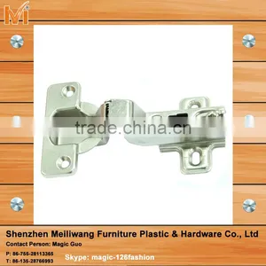 Nickel-plated Inset Mirror Cabinet Door Hinge thumbnail-1