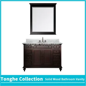 Tonghe Collection Paint Bathroom Vanity Dark Brown thumbnail-4