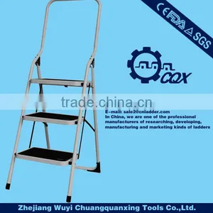 3 Step Steel Ladder With White Color thumbnail-1