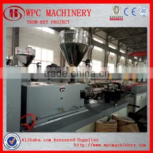 Wood Plastic Decking Machine With Price / Wood Plastic Profile Extrusion High Quality thumbnail-1