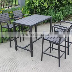 Bar Furntiure Plastic-wood High Table And Chair thumbnail-3
