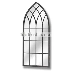 Antiquel Black Outdoor Wall Mirror thumbnail-1
